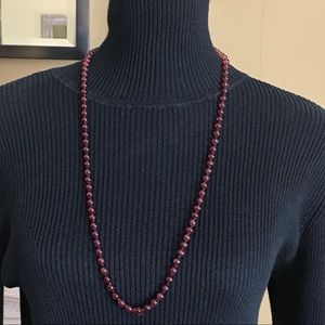 Vintage Monet red bead necklace
